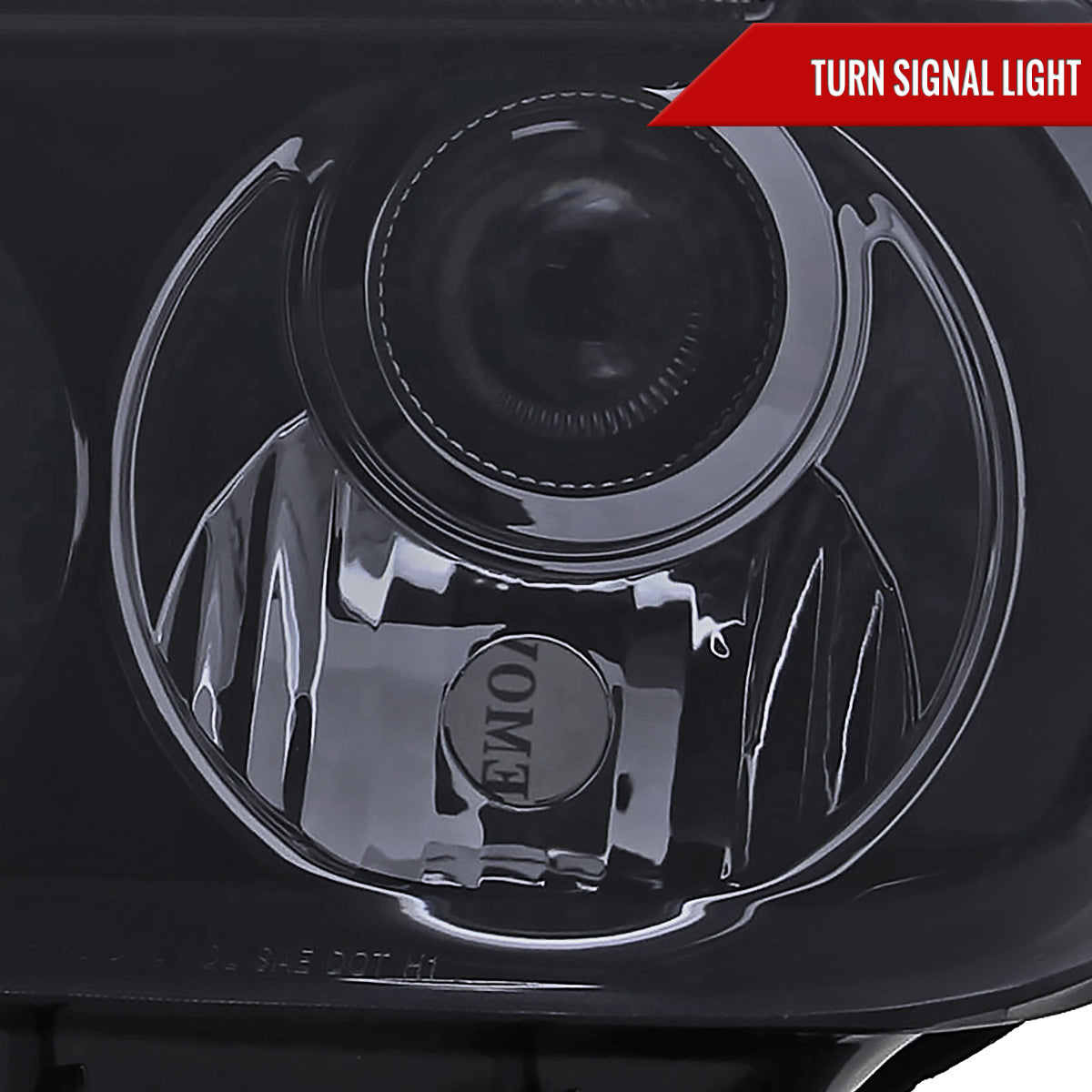 2007-2013 Toyota Tundra/ 2008-2017 Sequoia Single Halo Projector Headlights (Glossy Black Housing/Smoked Lens)