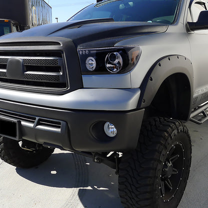 2007-2013 Toyota Tundra/ 2008-2017 Sequoia Single Halo Projector Headlights (Glossy Black Housing/Smoked Lens)