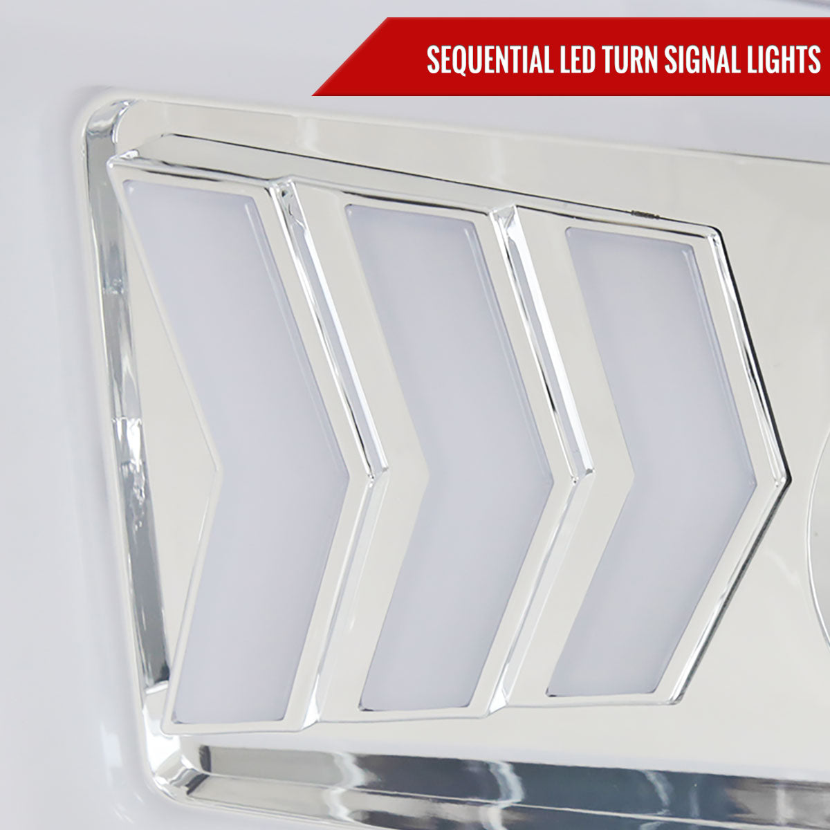 2014-2021 Toyota Tundra LED C-Bar Projector Headlights w/ Sequential Arrow Turn Signals (Chrome Housing/Clear Lens)