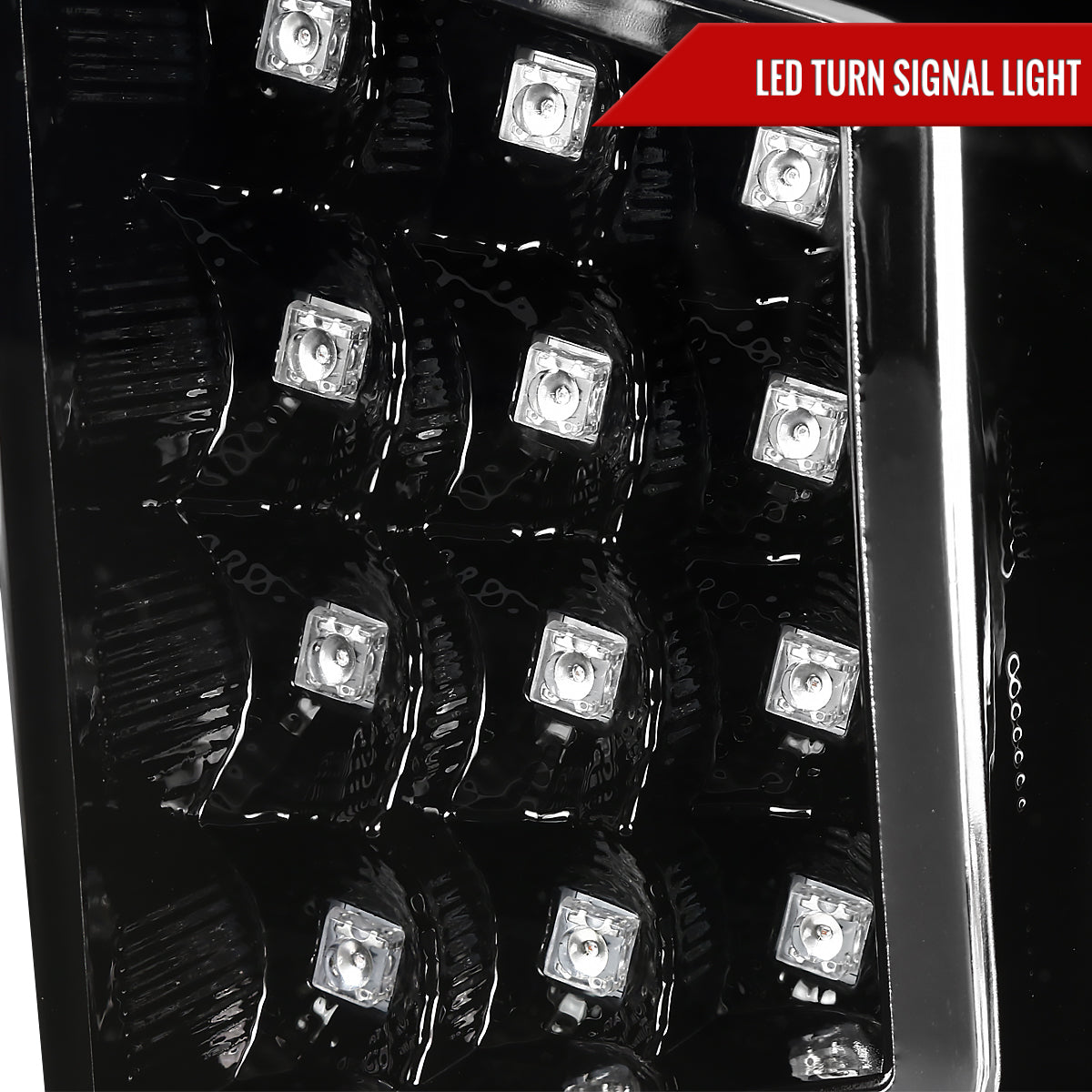 2014-2021 Toyota Tundra LED C-Bar Projector Headlights w/ LED Turn Signal Lights  (Glossy Black Housing/Clear Lens)