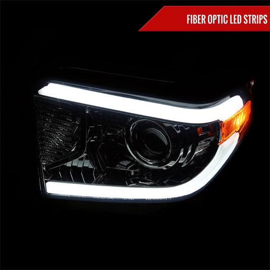 2014-2021 Toyota Tundra LED Projector Headlights (Chrome Housing/Smoked Lens)