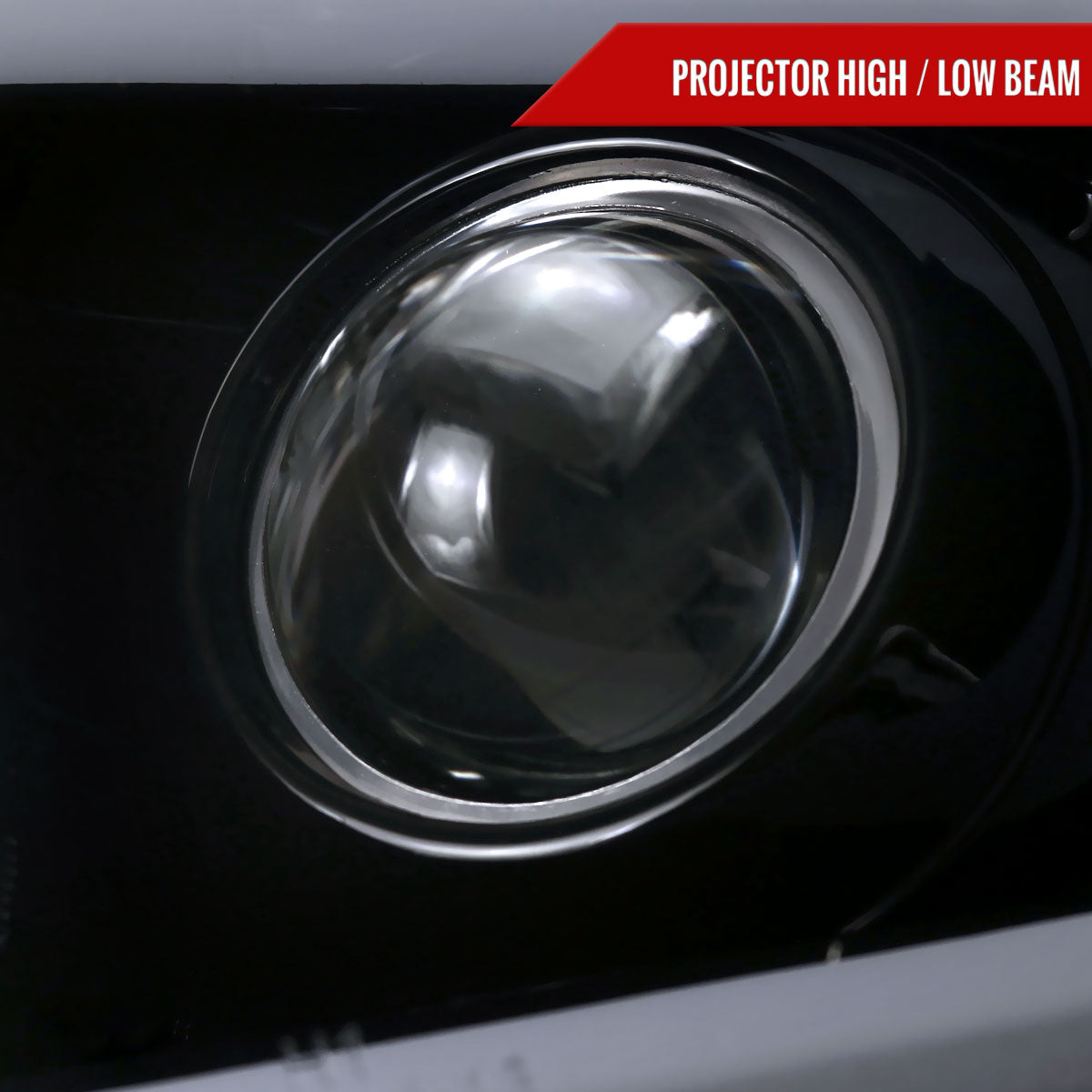 2014-2021 Toyota Tundra LED C-Bar Projector Headlights w/ Sequential Turn Signal Lights (Glossy Black Housing/Smoked Lens)