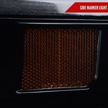 2014-2021 Toyota Tundra LED C-Bar Projector Headlights w/ Sequential Turn Signal Lights (Glossy Black Housing/Smoked Lens)