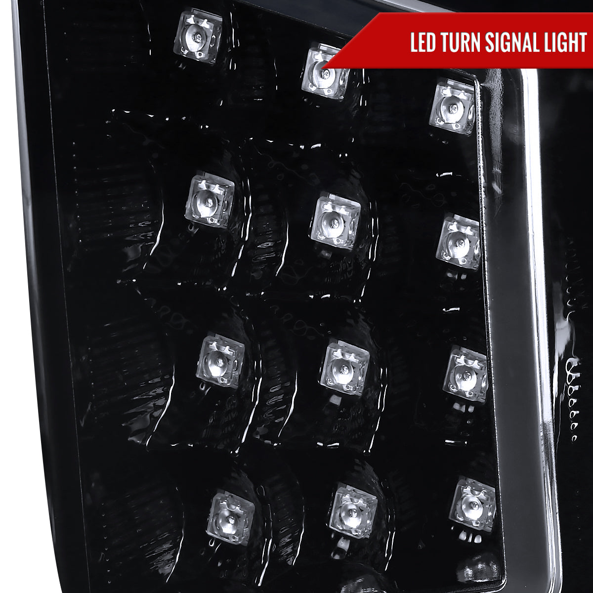 2014-2021 Toyota Tundra LED C-Bar Projector Headlights w/ LED Turn Signal Lights (Glossy Black Housing/Smoked Lens)