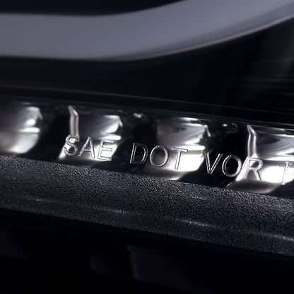 2012-2017 Hyundai Veloster LED Bar Projector Headlights w/ Sequential Turn Signal Lights (Glossy Black Housing/Smoked Lens)