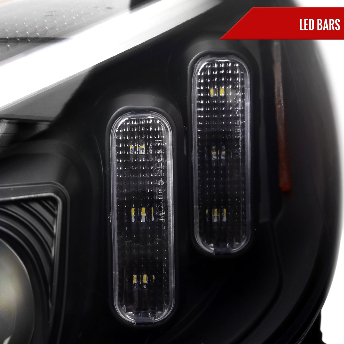 2015-2018 Mercedes-Benz C-Class W205 Switchback Sequential Turn Signal Projector Headlights (Matte Black Housing/Clear Lens)