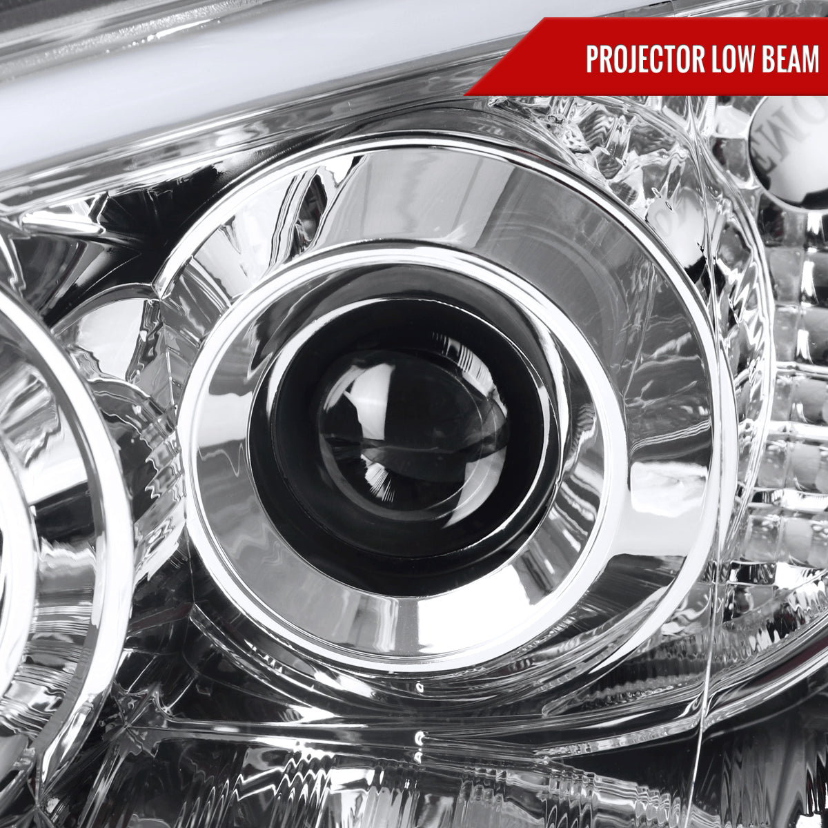 2004-2005 Subaru Impreza WRX/STI Outback Projector Headlights w/ LED Light Bar (Chrome Housing/Clear Lens)