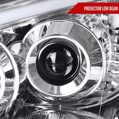 2004-2005 Subaru Impreza WRX/STI Outback Projector Headlights w/ LED Light Bar (Chrome Housing/Clear Lens)