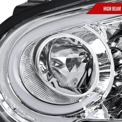 2004-2005 Subaru Impreza WRX/STI Outback Projector Headlights w/ LED Light Bar (Chrome Housing/Clear Lens)