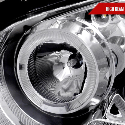 2004-2005 Subaru Impreza WRX/STI Outback Dual Halo Projector Headlights (Chrome Housing/Clear Lens)