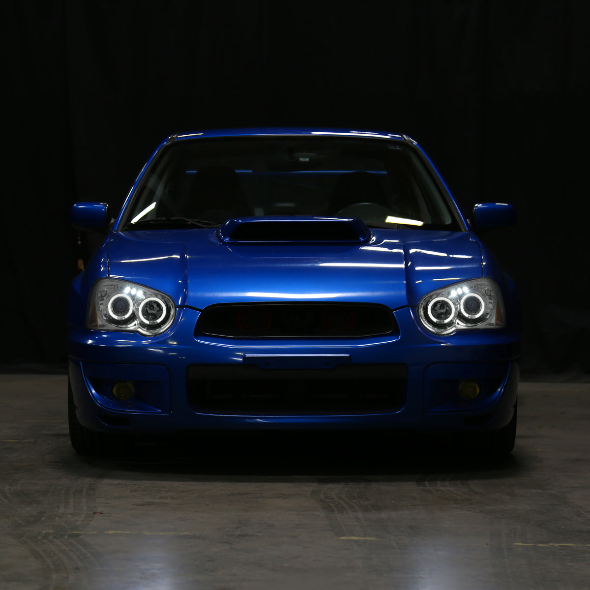 2004-2005 Subaru Impreza WRX/STI Outback Dual Halo Projector Headlights (Chrome Housing/Clear Lens)