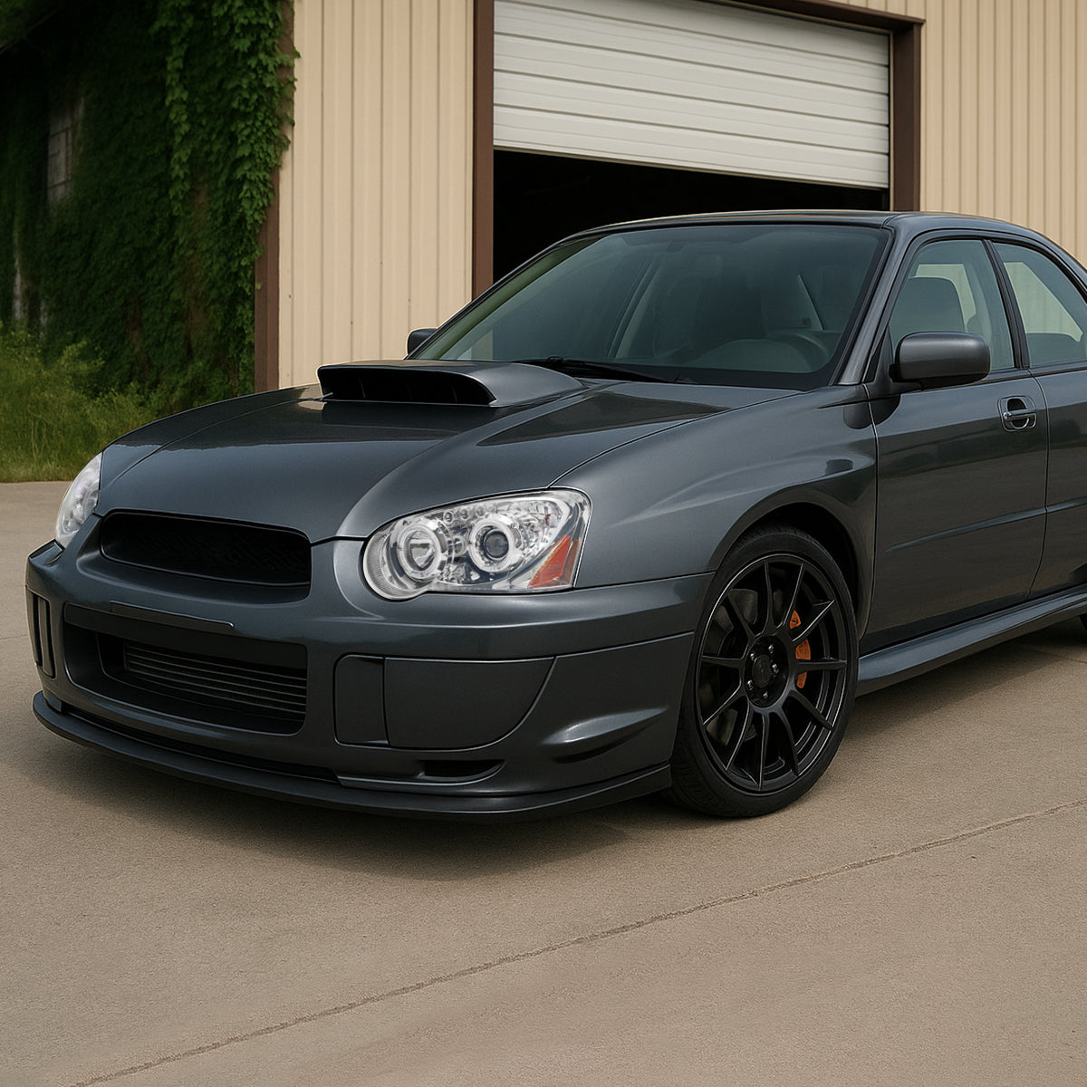 2004-2005 Subaru Impreza WRX/STI Outback Dual Halo Projector Headlights (Chrome Housing/Clear Lens)