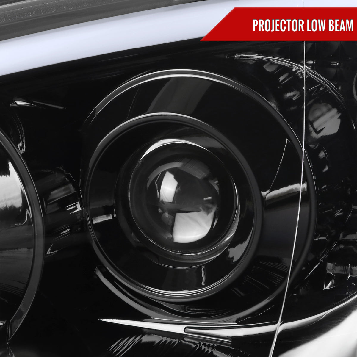 2004-2005 Subaru Impreza WRX/STI Outback Projector Headlights w/ LED Light Bar (Glossy Black Housing/Clear Lens)