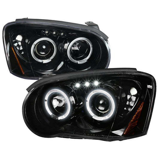 2004-2005 Subaru Impreza WRX/STI Outback Dual Halo Projector Headlights (Jet Black Housing/Clear Lens)