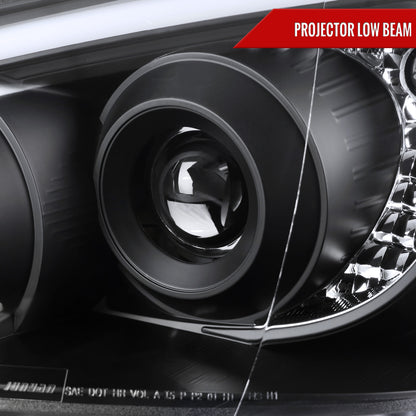 2004-2005 Subaru Impreza WRX/STI Outback Projector Headlights w/ LED Bar (Matte Black Housing/Clear Lens)