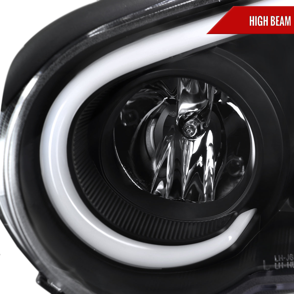 2004-2005 Subaru Impreza WRX/STI Outback Projector Headlights w/ LED Bar (Matte Black Housing/Clear Lens)