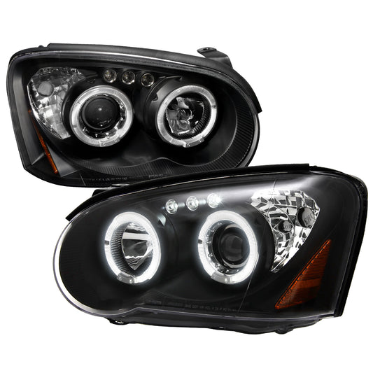2004-2005 Subaru Impreza WRX/STI Outback Dual Halo Projector Headlights (Matte Black Housing/Clear Lens)