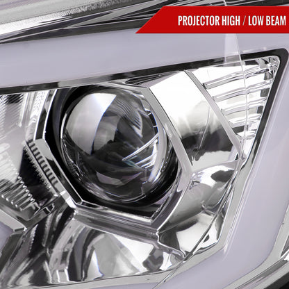 2006-2007 Subaru Impreza WRX STI LED Bar Sequential Turn Signal Projector Headlights (Chrome Housing/Clear Lens)