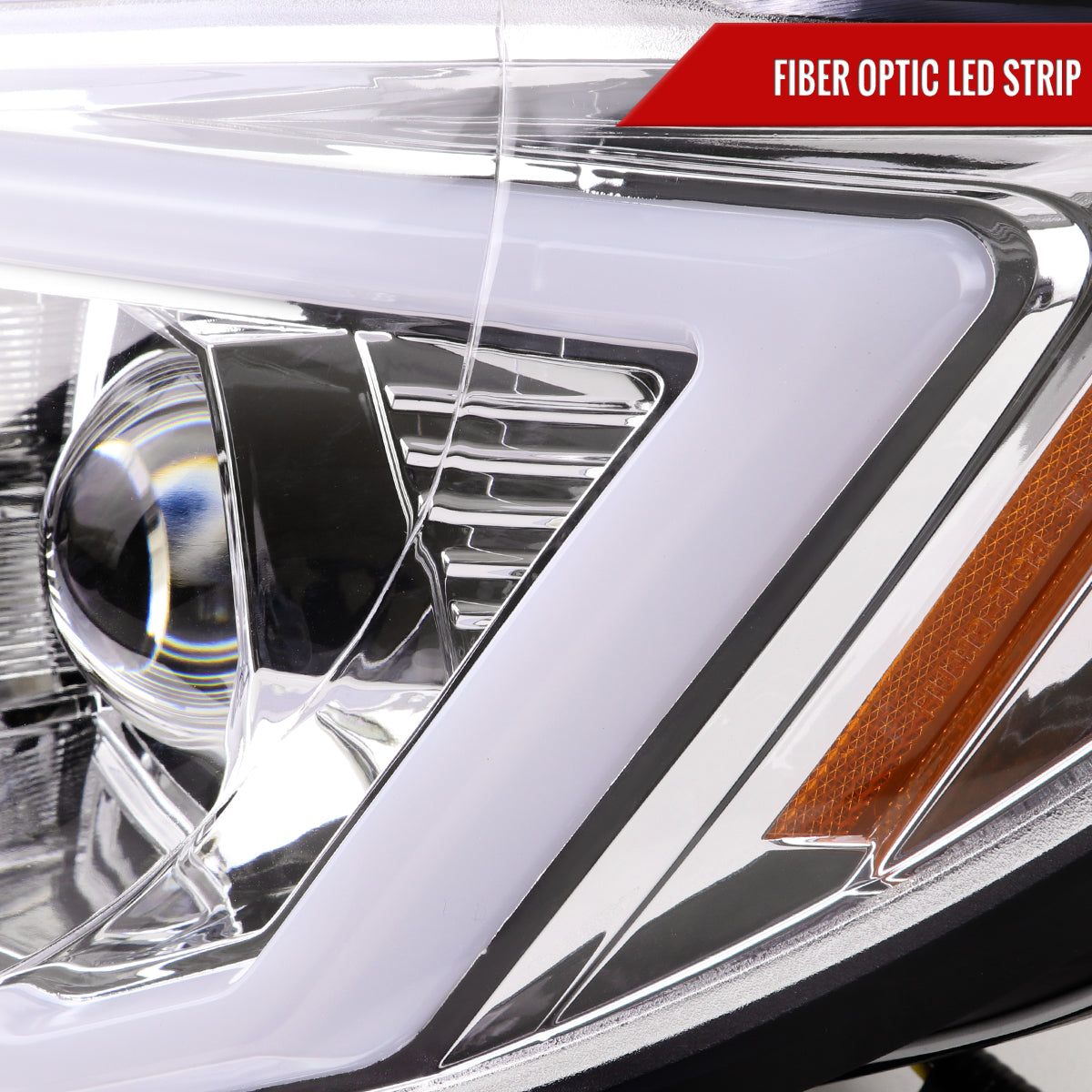 2006-2007 Subaru Impreza WRX STI LED Bar Sequential Turn Signal Projector Headlights (Chrome Housing/Clear Lens)