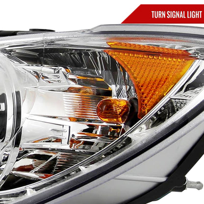 2006-2007 Subaru Impreza WRX/STI Projector Headlights w/ LED Light Strip (Chrome Housing/Clear Lens)