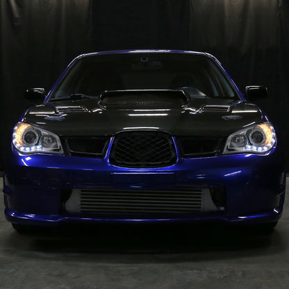 2006-2007 Subaru Impreza WRX/STI Projector Headlights w/ LED Light Strip (Chrome Housing/Clear Lens)