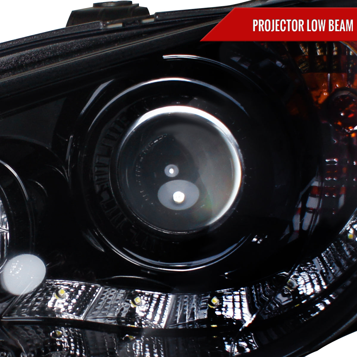 2006-2007 Subaru Impreza WRX/STI Projector Headlights w/ LED Light Strip (Glossy Black Housing/Smoked Lens)