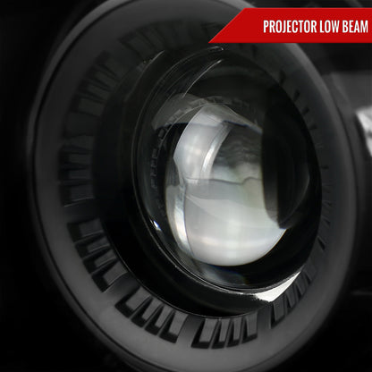 2006-2007 Subaru Impreza WRX/STI Projector Headlights w/ LED Light Strip (Matte Black Housing/Clear Lens)