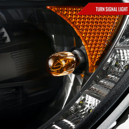 2006-2007 Subaru Impreza WRX/STI Projector Headlights w/ LED Light Strip (Matte Black Housing/Clear Lens)