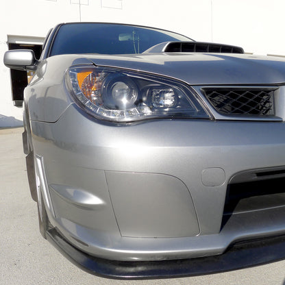 2006-2007 Subaru Impreza WRX/STI Projector Headlights w/ LED Light Strip (Matte Black Housing/Clear Lens)