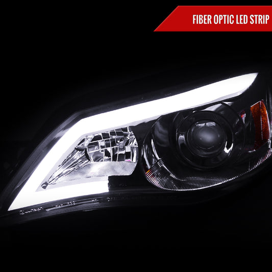 2008-2014 Subaru Impreza WRX/ 2008-2011 Outback Sport LED Bar Projector Headlights (Chrome Housing/Clear Lens)