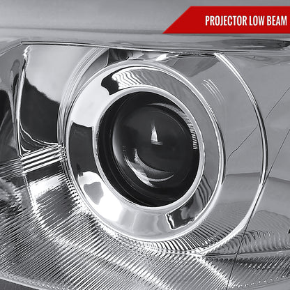 2008-2014 Subaru Impreza WRX/ 2008-2011 Outback Sport LED Bar Projector Headlights (Chrome Housing/Clear Lens)