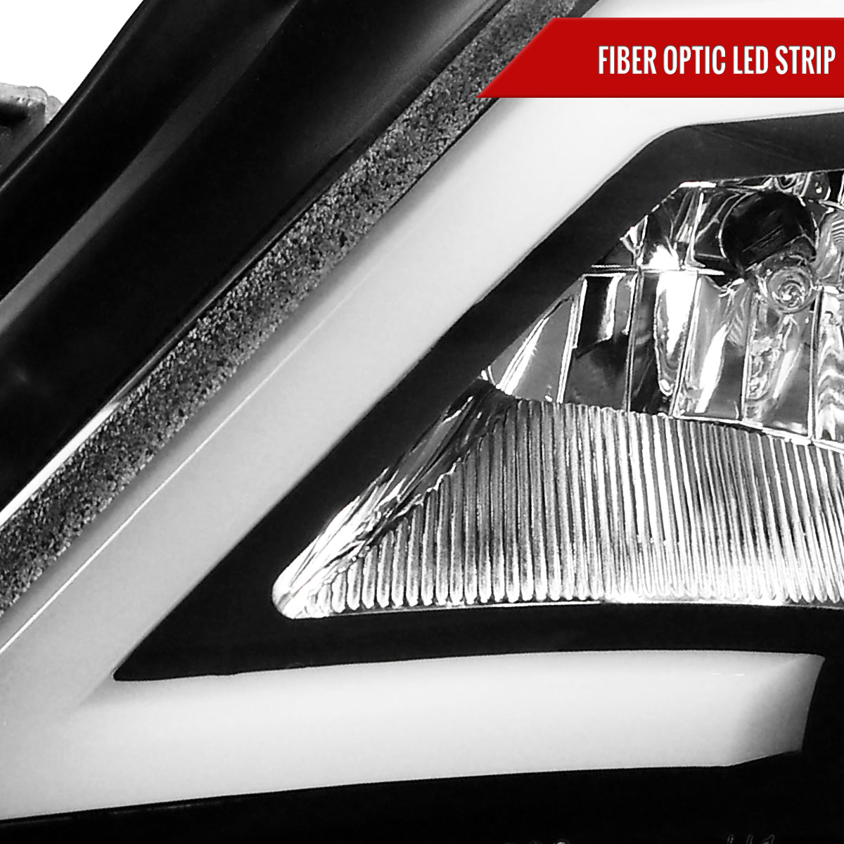 2008-2014 Subaru Impreza WRX / 2008-2011 Outback Sport LED Bar Projector Headlights (Matte Black Housing/Clear Lens)