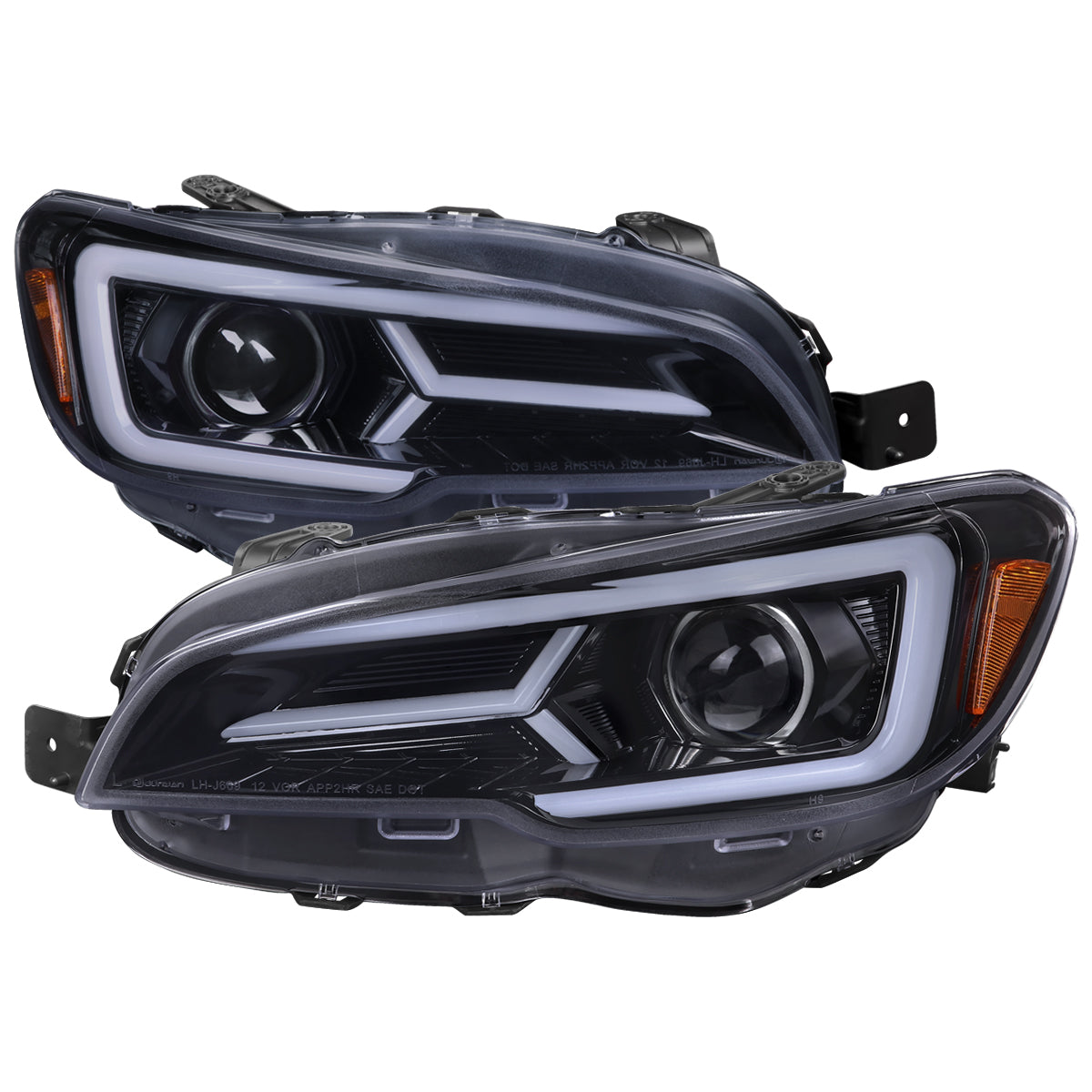 2015-2021 Subaru Impreza WRX/STI LED Bar Sequential Turn Signal (Glossy Black Housing/Smoked Lens)