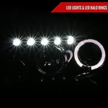 2008-2010 Scion xB Single Halo Projector Headlights (Glossy Black Housing/Smoked Lens)