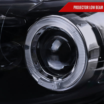 2008-2010 Scion xB Single Halo Projector Headlights (Glossy Black Housing/Smoked Lens)