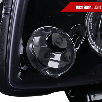2008-2010 Scion xB Single Halo Projector Headlights (Glossy Black Housing/Smoked Lens)