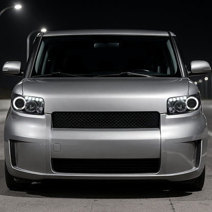 2008-2010 Scion xB Single Halo Projector Headlights (Glossy Black Housing/Smoked Lens)