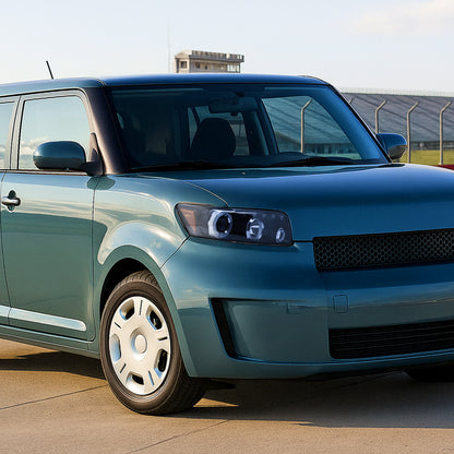 2008-2010 Scion xB Single Halo Projector Headlights (Glossy Black Housing/Smoked Lens)