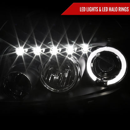 2008-2010 Scion xB Single Halo Projector Headlights (Matte Black Housing/Clear Lens)