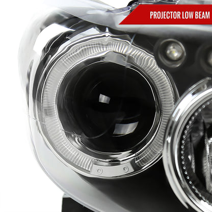 2008-2010 Scion xB Single Halo Projector Headlights (Matte Black Housing/Clear Lens)