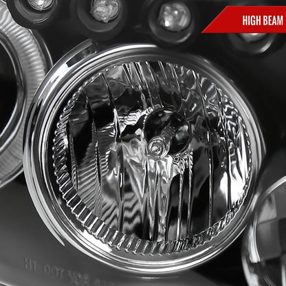 2008-2010 Scion xB Single Halo Projector Headlights (Matte Black Housing/Clear Lens)