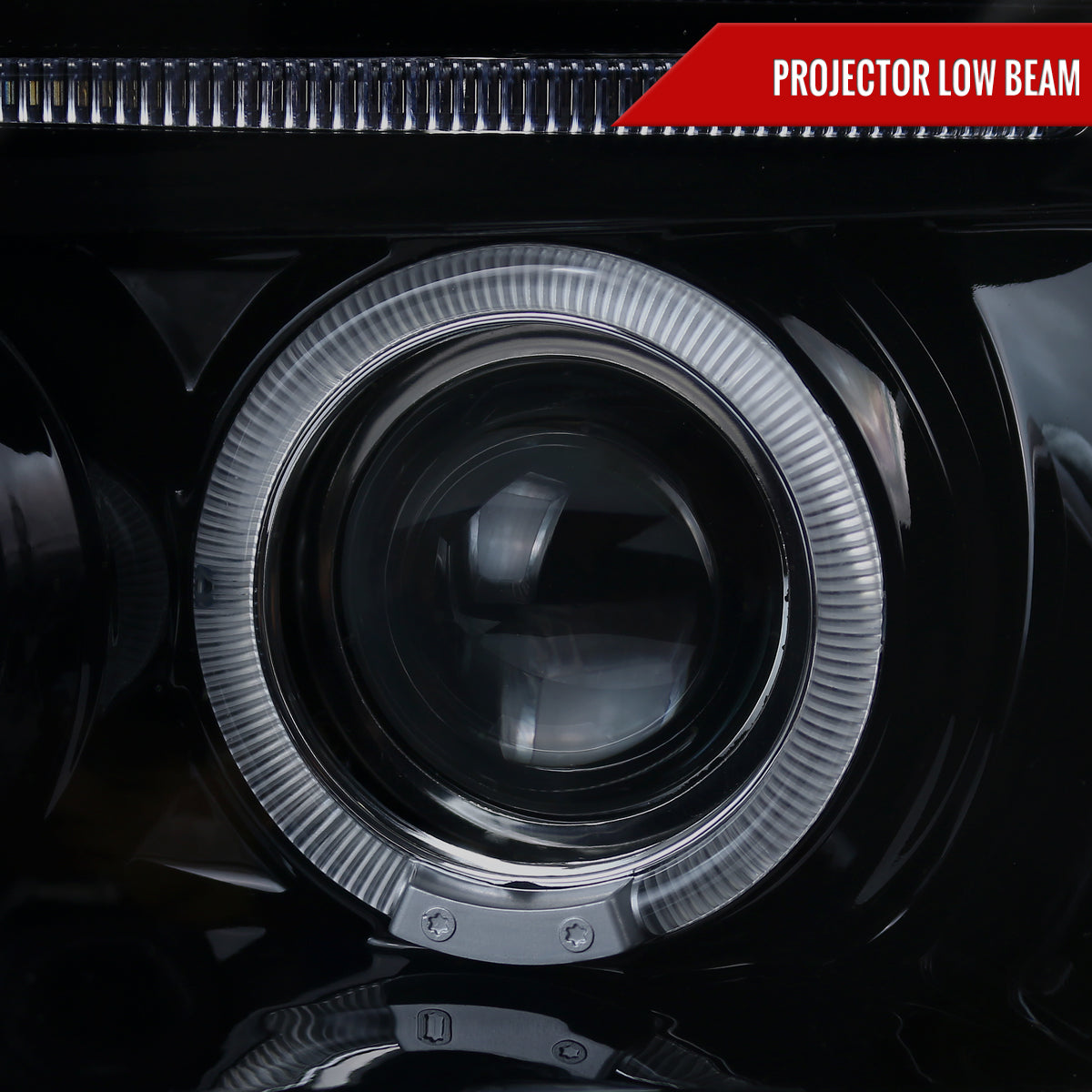 2005-2015 Nissan Xterra Dual Halo Projector Headlights (Glossy Black Housing/Smoked Lens)