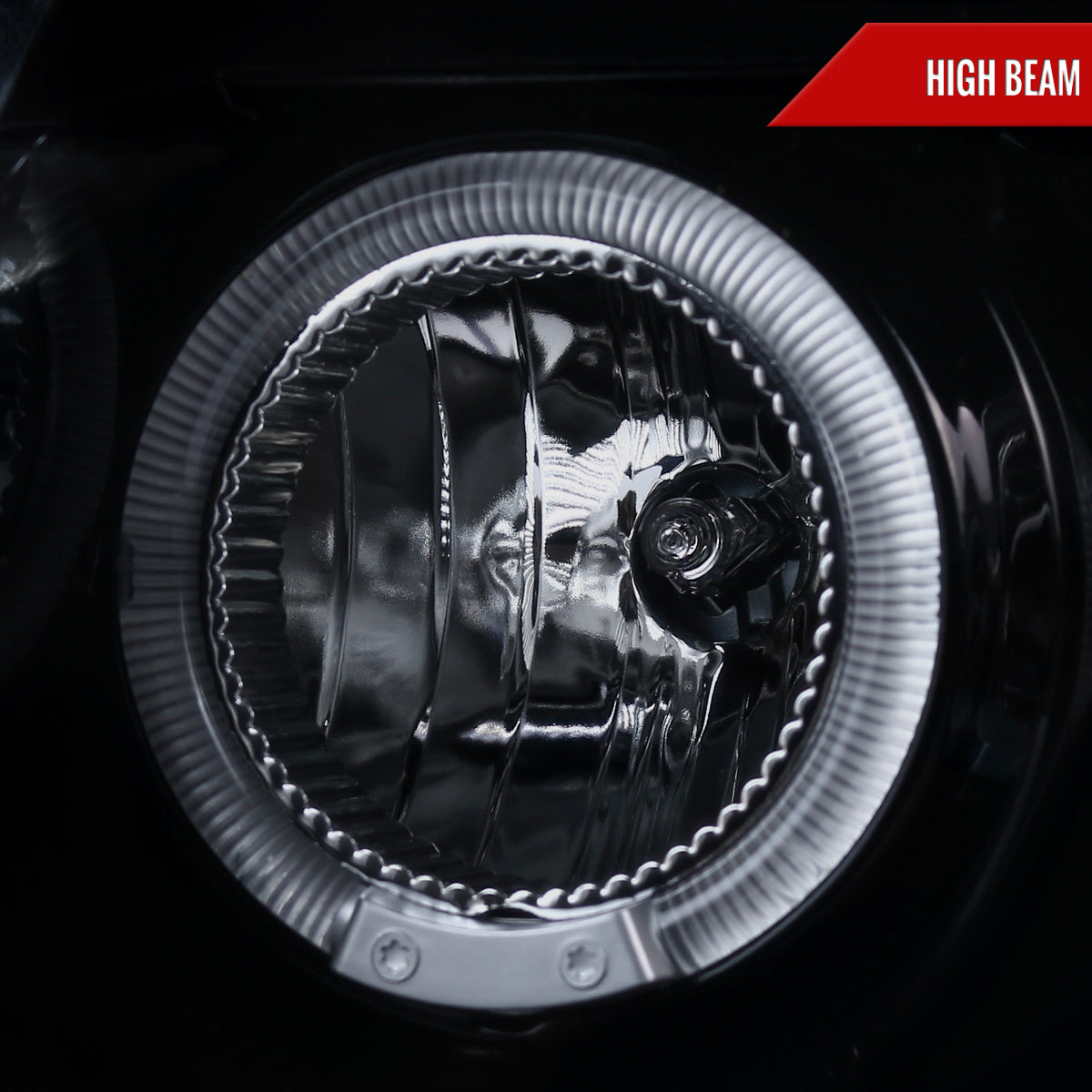 2005-2015 Nissan Xterra Dual Halo Projector Headlights (Glossy Black Housing/Smoked Lens)