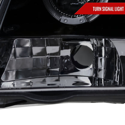 2005-2015 Nissan Xterra Dual Halo Projector Headlights (Glossy Black Housing/Smoked Lens)