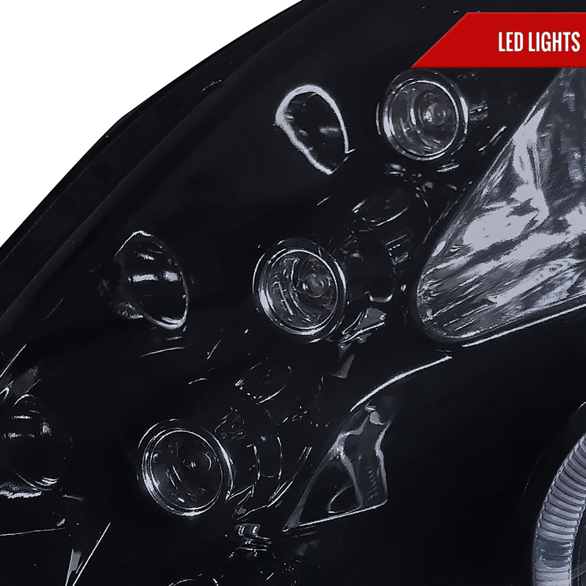 2006-2008 Toyota Yaris Dual Halo Projector Headlights (Glossy Black Housing/Smoked Lens)