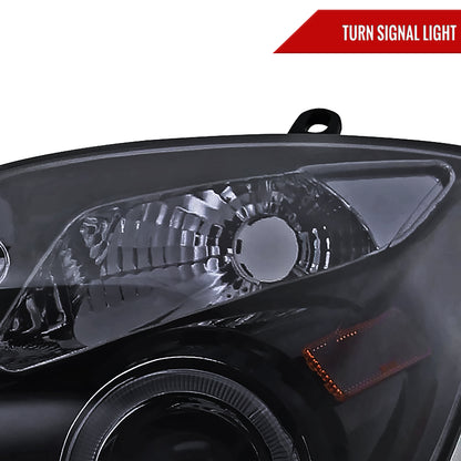 2006-2008 Toyota Yaris Dual Halo Projector Headlights (Glossy Black Housing/Smoked Lens)