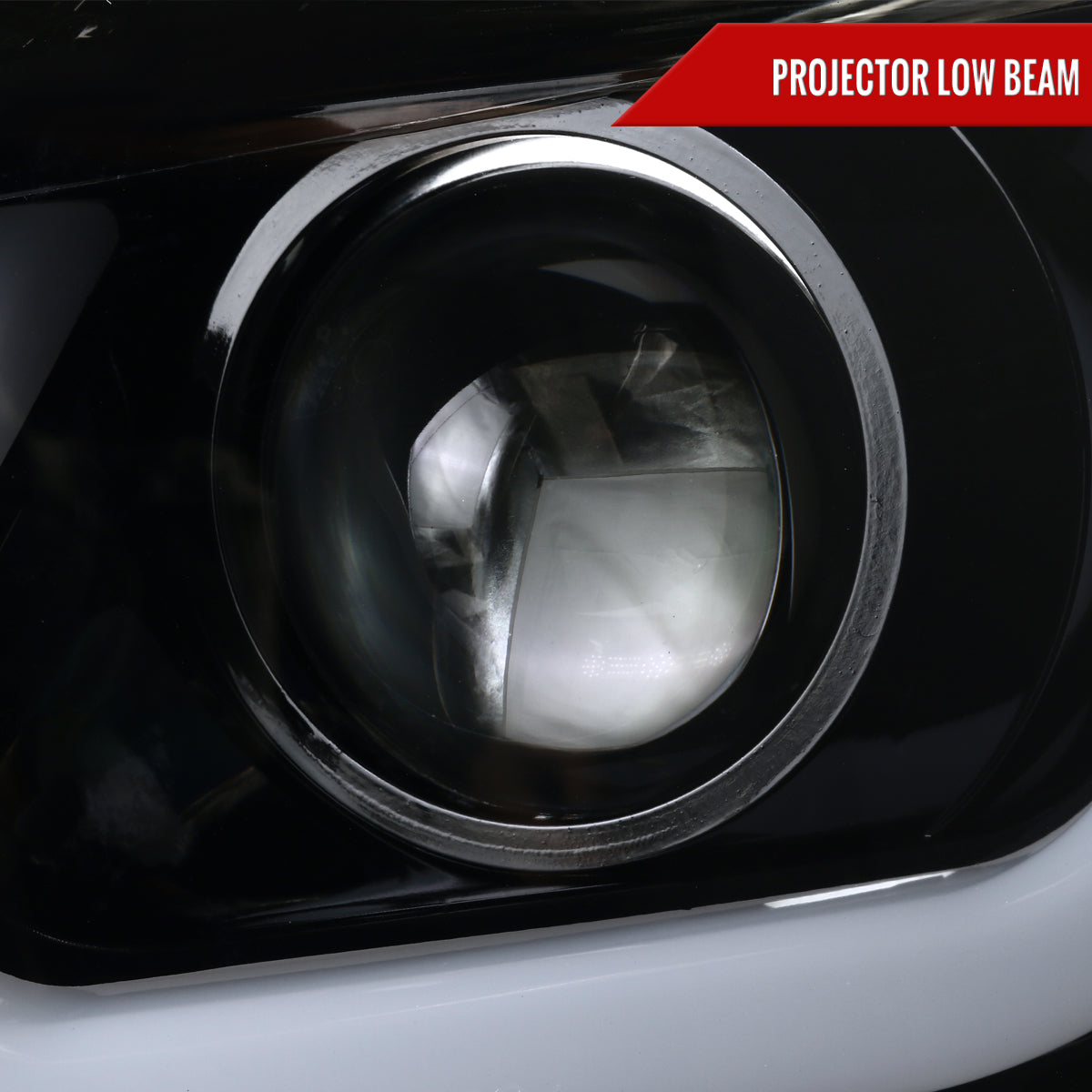 2015-2020 GMC Yukon/Yukon XL LED U-Bar Projector Headlights w/ LED Turn Signal Lights (Glossy Black Housing/Smoked Lens)