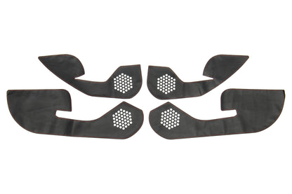 OLM Carbon Look Kick Guard Protection Set with Red Stitching (Non HK Equipped) - 2015-2021 Subaru STI