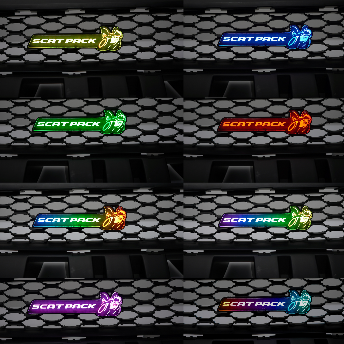 Scatpack LED Emblem Badge (Multicolor Flow)