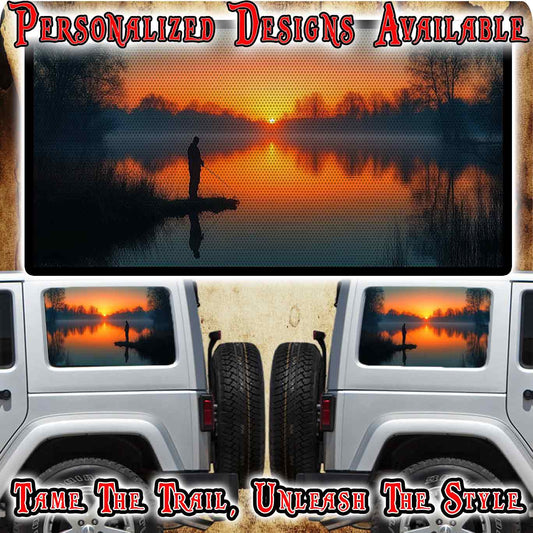 fishing Rear quarter window see through graphic.